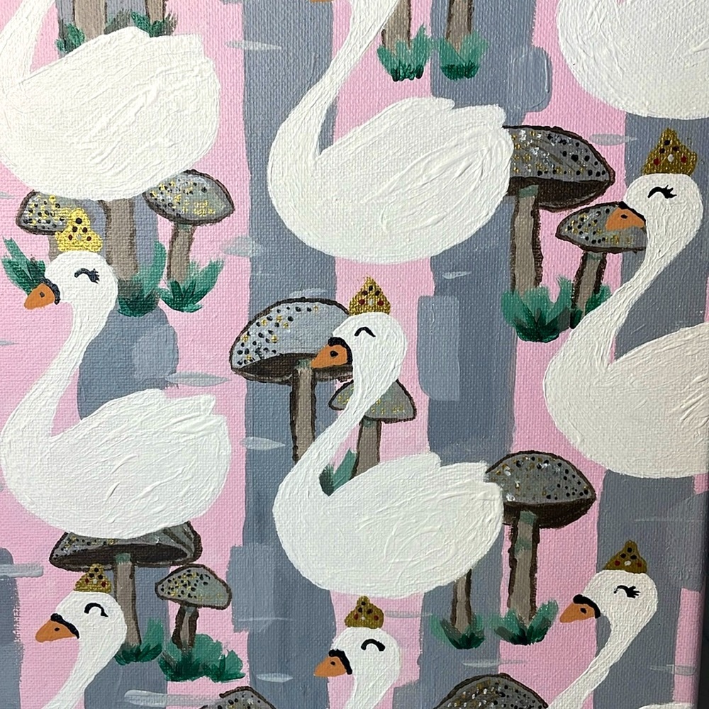 Swan Princess Canvas Painting - Picture 3 of 4